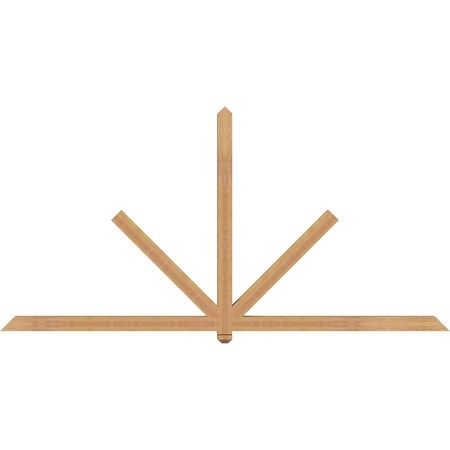 Ekena Millwork Kennewick Timber Gable Bracket, Western Red Cedar, 108"W x 54"H x 3 1/2"D x 3 1/2"F, 12/12 Pitch GBW108X54X0404KEN00SWR